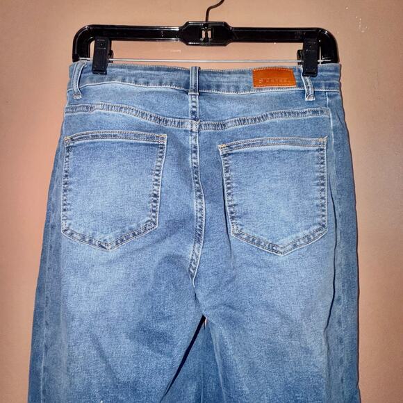 Sidefeel Women's Blue Denim Double Stitch Straight Leg Jeans - Size 6 Short - Picture 8 of 8